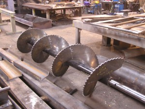 flighing auger welded