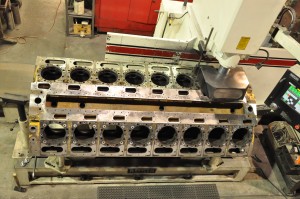 Engine block machined Rottler CNC machining center in our Salt Lake City, Utah machine shop. 