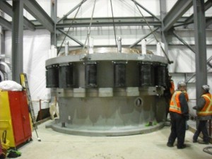 cone crusher in for shop repair and assembly