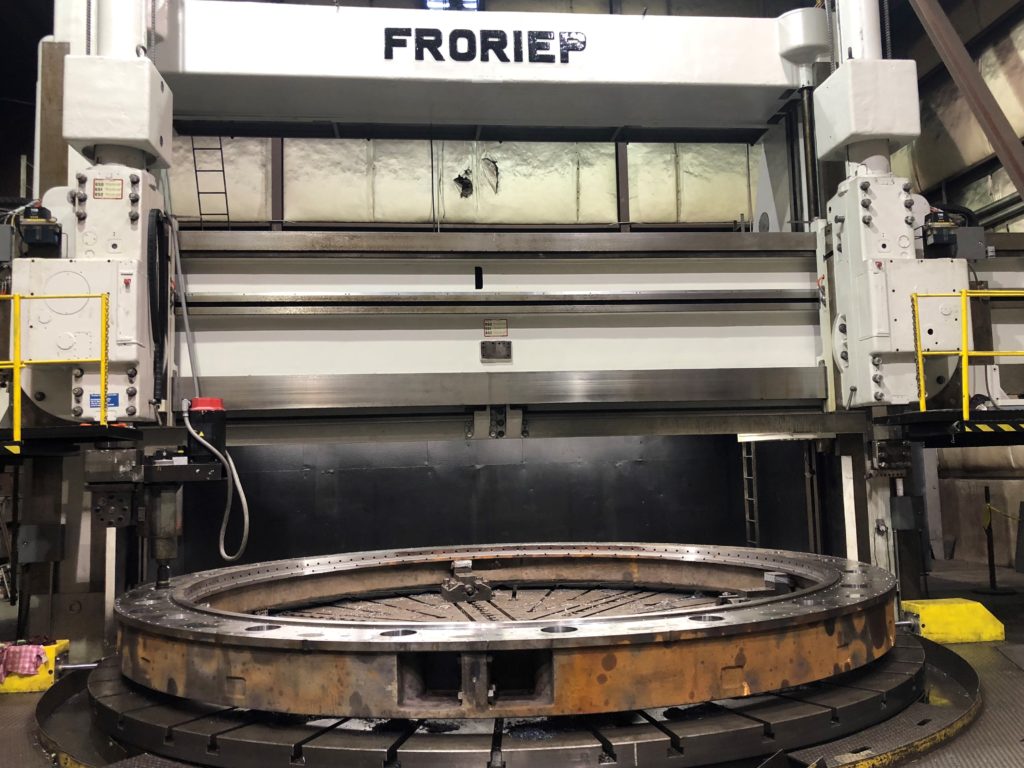 Machining of a lower wicket gate bearing ring on large vertical CNC 
